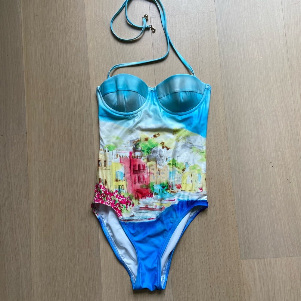 Kate Spade Ocean Grove One-Piece Halter Swimsuit